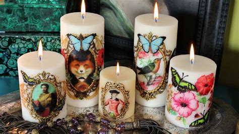 Mark Montano Embellished Candles With Marabu