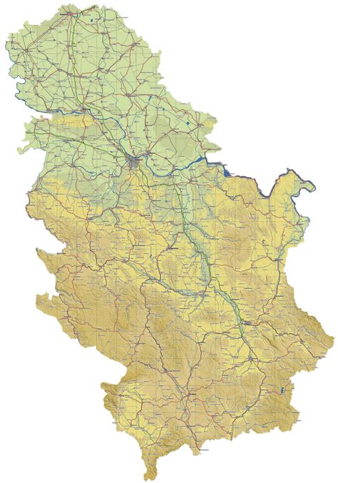 Geografska Karta Mapa Srbije
