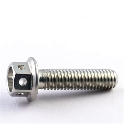 Aluminium Race Flanged Hex Head Bolts M5 X 08mm X 20mm Silver