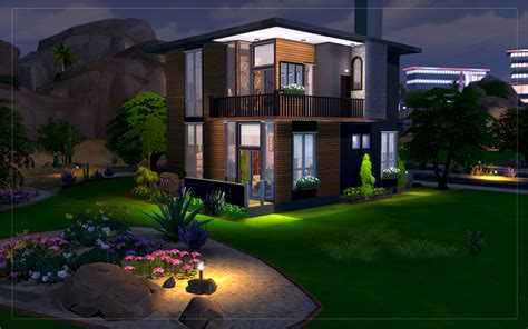 A modern house can have many windows, or none at all! Contemporary Desert House | Sims 4 Houses