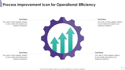 Process Improvement Icon For Operational Efficiency Presentation