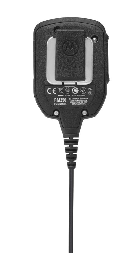 Motorola Pmmn4125 Rm250 Wired Remote Speaker Microphone