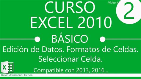 Curso Excel 2010 Básico En Español Editar Borrar Seleccionar Celdas