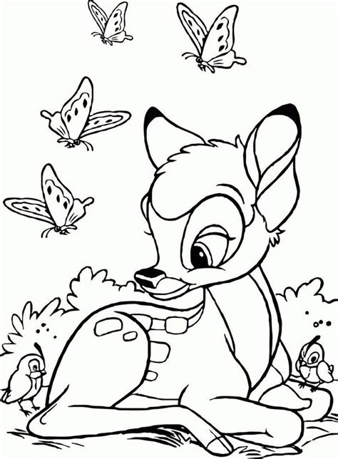 The Fox And The Butterfly Coloring Pages For Kids To Print Out With