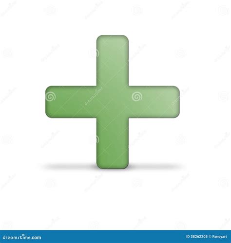 Add Icon In Green Stock Image Image Of Mark Design 38262203