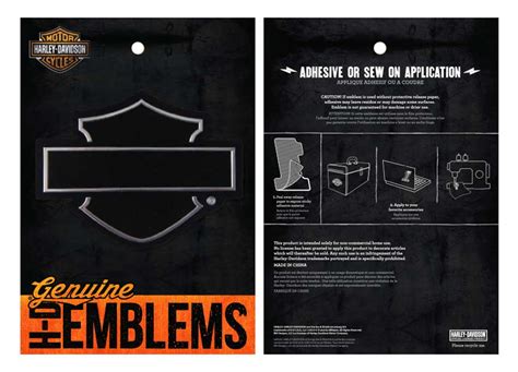 Harley Davidson Blank Bar And Shield Pvc And Microfiber Emblem Patch 4 X 3