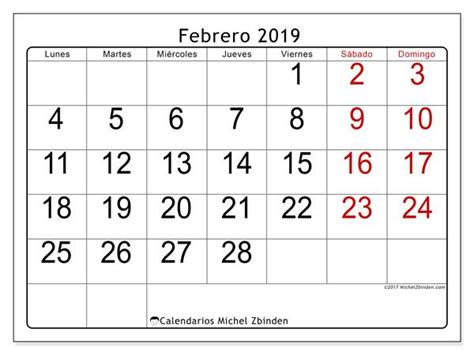 Calendario Febrero 2019 62ld Calendario Enero Calendario Para