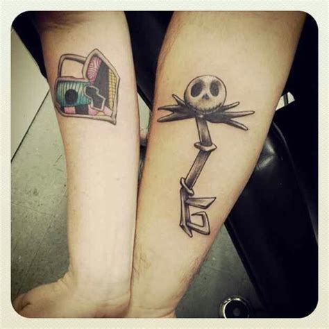 Jack And Sally Locket Tattoo Paintingwainscotingbrushorroller
