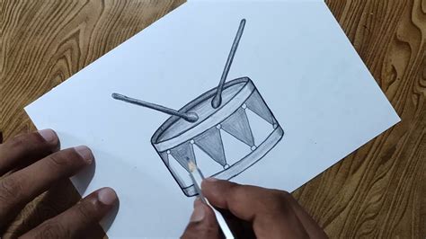 Drum Drawing How To Draw Drum Step By Step So Easy Youtube