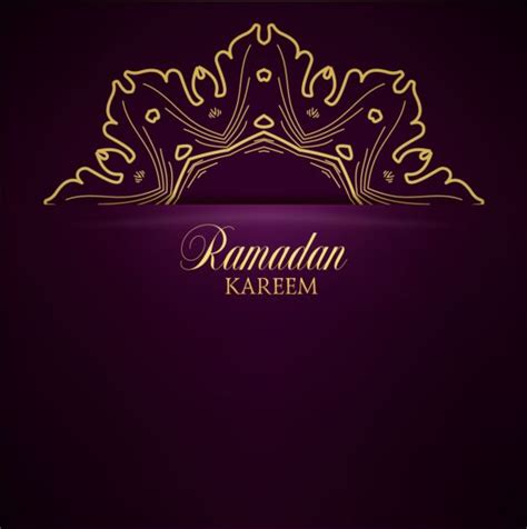 Ramadan Kareem Purple Backgrounds Vector Set 01 Gooloc
