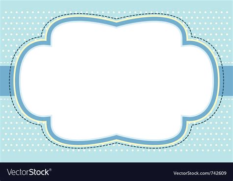 Ornate Blue Bubble Frame Royalty Free Vector Image