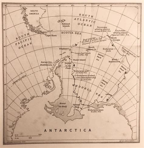 A Better Map Than The One Posted Yesterday The Fate Of The Endurance Ernest Shackleton S