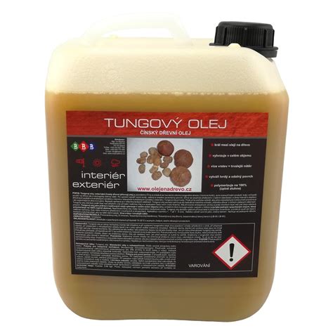 Tungový Olej 5lt Přírodní Rostlinný Olej Na Dřevo