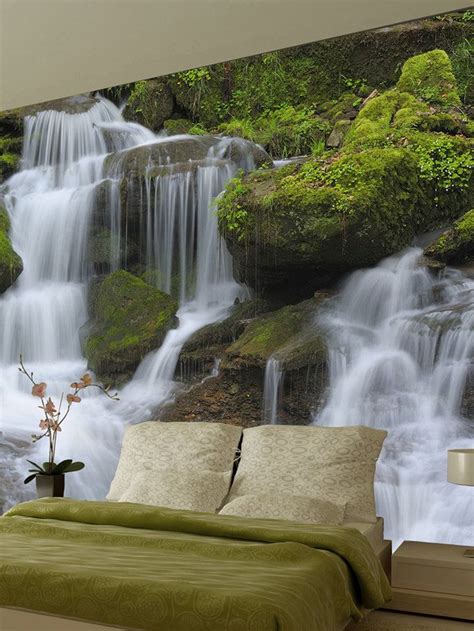 Waterfall Wall Mural From Wallpaper Decals Waterfall Wall Large