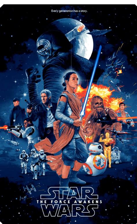 Download Star Wars The Force Awakens Poster Wallpaper