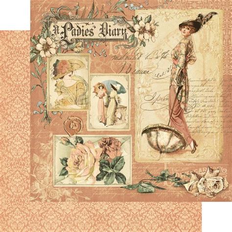 Graphic 45 Ladies Diary Collection 12 X 12 Double Sided Paper A