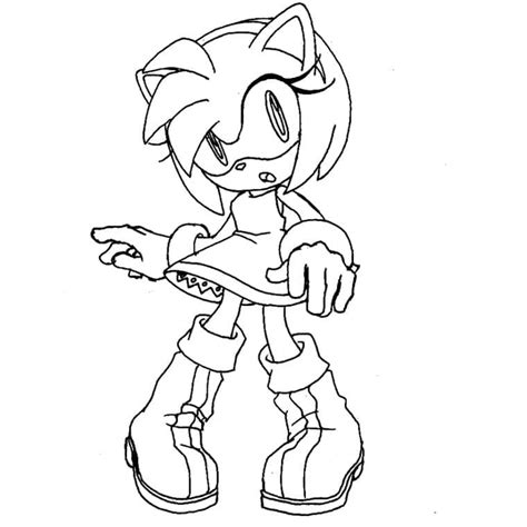 Amy Rose Sonic Schattig Kleurplaat Kinderen Kleurplaat Sexiz Pix