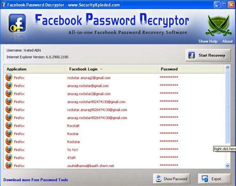 Unused free fire user name : T.H.E: Facebook Password Decryptor