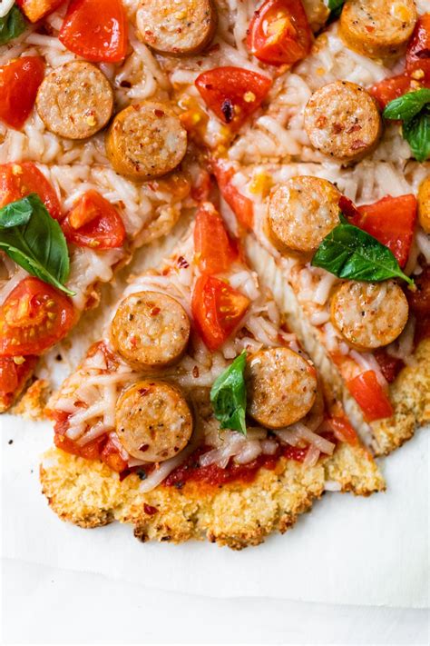 Chicken Sausage Pizza The Almond Eater
