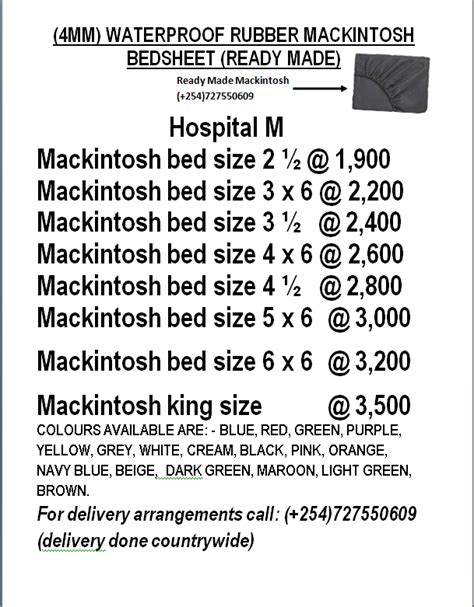 Mackintosh For Bed Wetters Biashara Kenya
