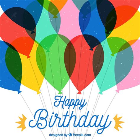Free Vector Colorful Birthday Balloons Background