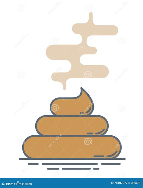 Stinky Pile Of Color Poop Stock Illustration 77921236