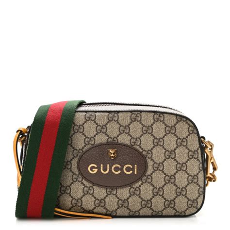 Gucci Gg Supreme Monogram Web Neo Vintage Shoulder Bag Beige New Acero