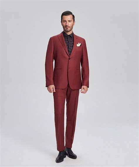 Noble Red Elegant Fit Suit