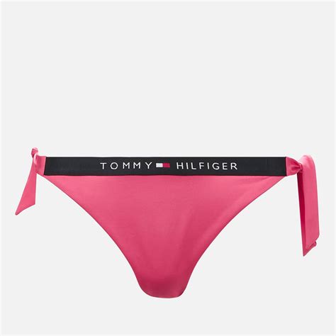 Tommy Hilfiger Womens Cheeky Side Tie Bikini Bottoms Laser Pink