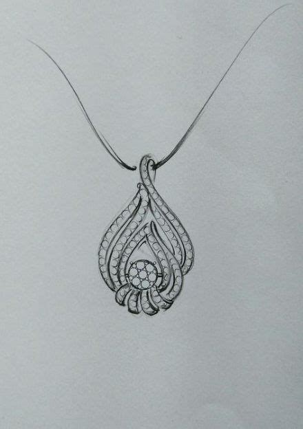 Jewellery Design Easy Simple Necklace Drawing Goimages Cove