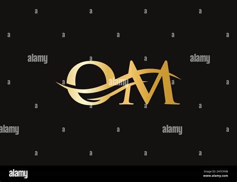Om Logo Design Initial Om Letter Logo Vector Swoosh Letter Om Logo