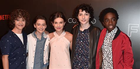 ‘stranger things cast promotes season 2 in beverly hills caleb mclaughlin david harbour