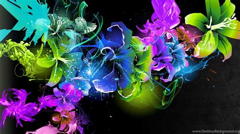 Colorful Flower Backgrounds Hd Backgrounds Desktop Background