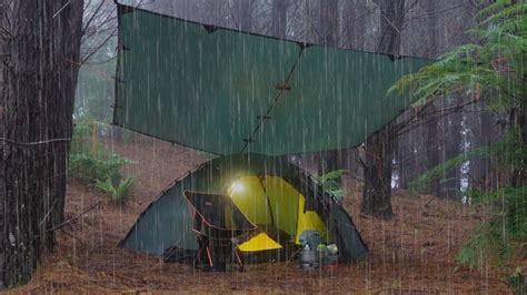 Camping In Heavy Rain Rain On The Tent Camping Alert