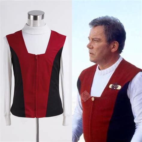 Star Trek Tng Generaitions Captain Kirk Shirt Vest Uniform Costume