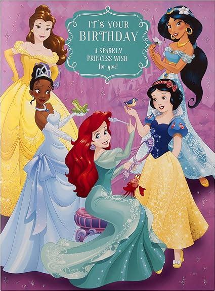 Disney Princess Birthday Card For Kids From Hallmark Large Size