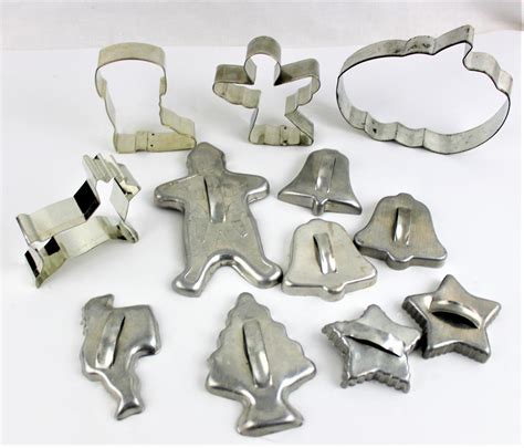 Vintage Twelve Piece Set Of Christmas Cookie Cutters