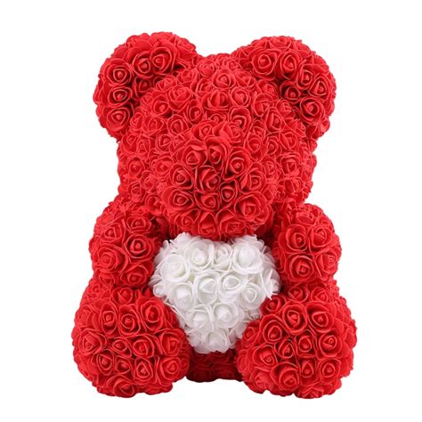 teddy bear rose flowers 40cm 38cm 25cm artificial festival birthday wedding decoration rose bear