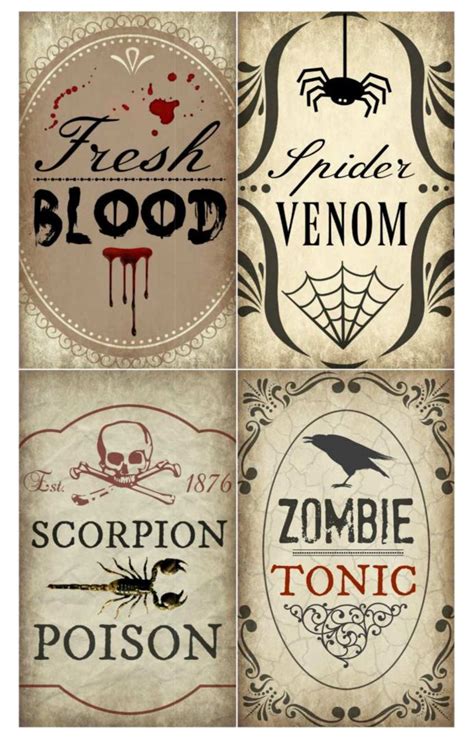 15 Best Halloween Witch Potion Bottle Label Printable Pdf For Free At
