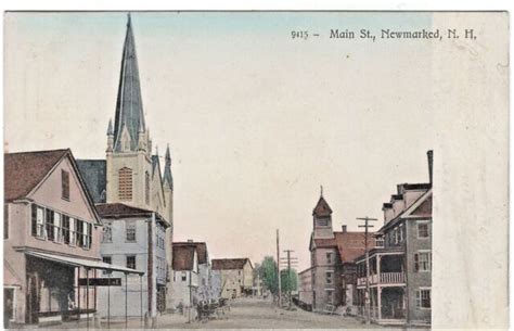 Main Street Newmarket New Hampshire Vintage Postcard Ebay
