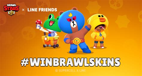 The following brawlers are included in the gallery : LINE FRIENDS SKIN GIVEAWAY | Brawl Stars