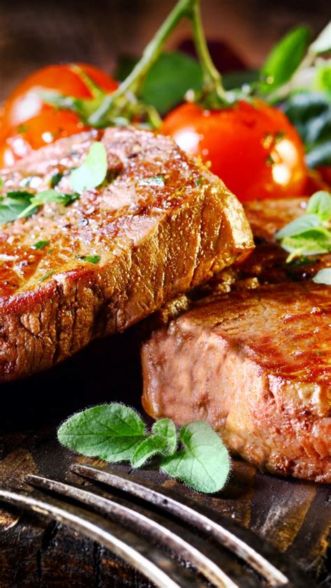 Free Download Wallpaper Beef Steak Food Cooking Grill Vegetables