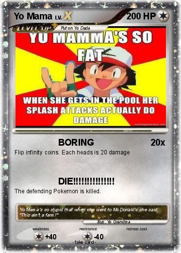 Pokémon Yo Mama 72 72 Boring My Pokemon Card