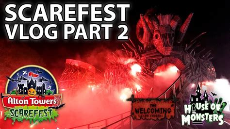Alton Towers Scarefest 2018 Mini Vlog And Maze Review Part 2 Night Youtube