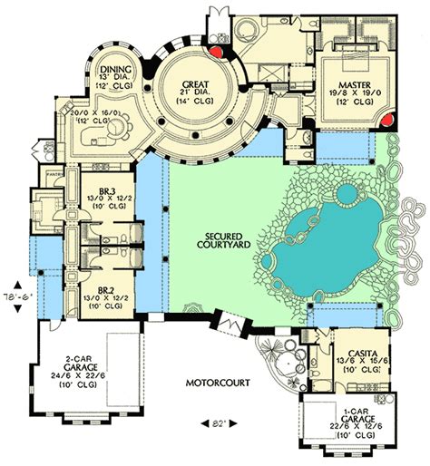 Most Popular 27 Courtyard House Plan With Casita
