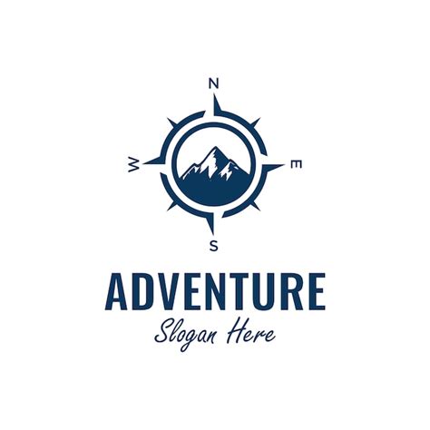 Adventure Logo Design Inspiration With Compass And Mountain Element