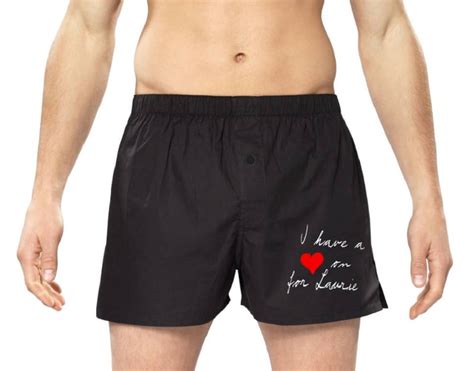 Personalised Mens Boxersboxer Shorts I Have A Heart On For Etsy