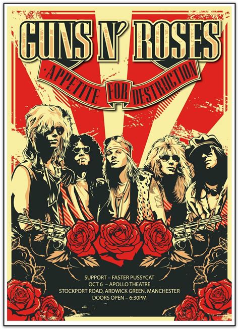 Guns N Roses Uk Rock Posters Rock Band Posters Band Posters