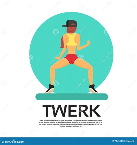 Twerk Booty Dancer Modern Girl Performer Dance Copy Space Stock Vector Illustration Of