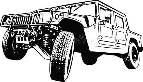 H1 Humvee Military Hmmwv M998 Stock Illustration Illustration Of